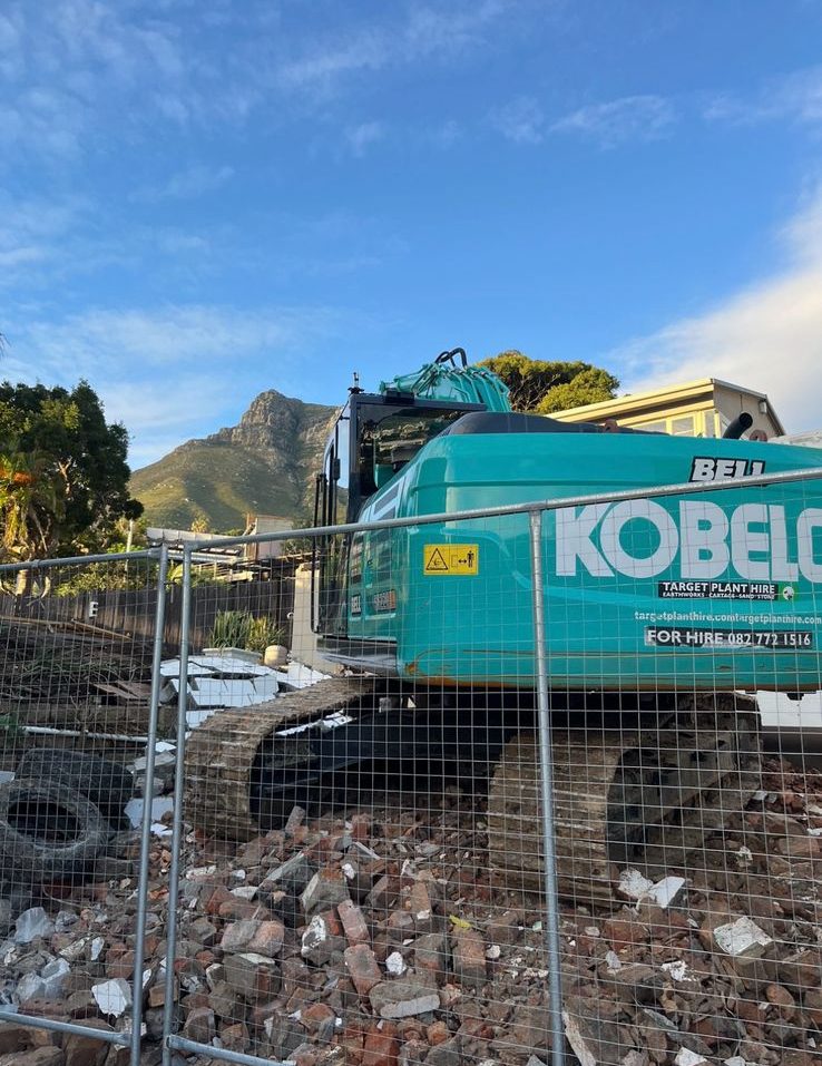 Target Plant Hire and Civils - Crawler Excavator and Debris on Construction Site - Plant Hire and Civils